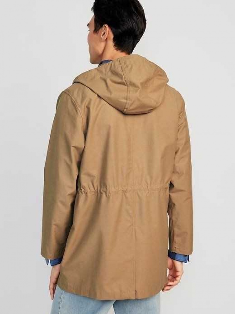 Old Navy Tech Hooded Shell Parka Teakwood | CJZ630912