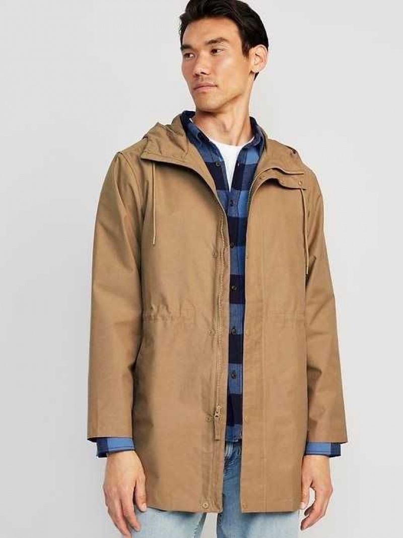 Old Navy Tech Hooded Shell Parka Teakwood | CJZ630912