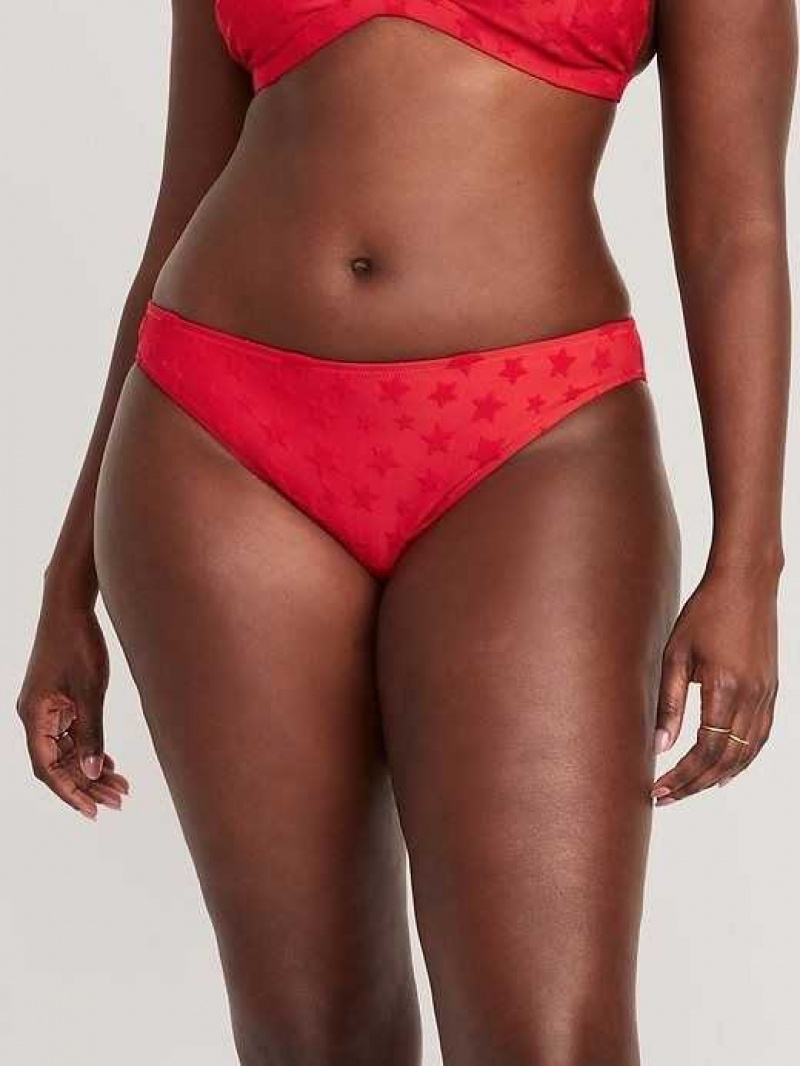 Old Navy Terry Classic Bikini Swim Bottoms Red | TNE201846