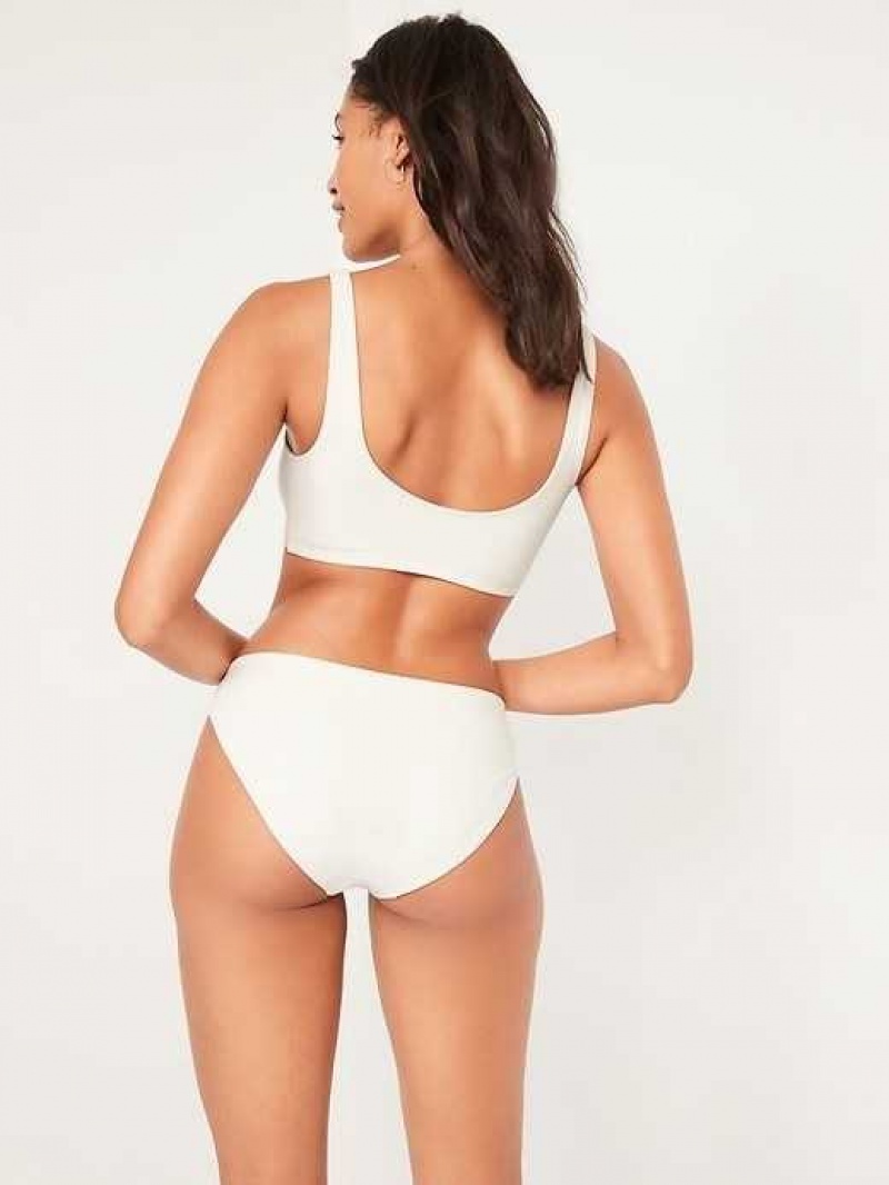 Old Navy Terry Classic Bikini Swim Bottoms Creme De La Creme | MJO839056