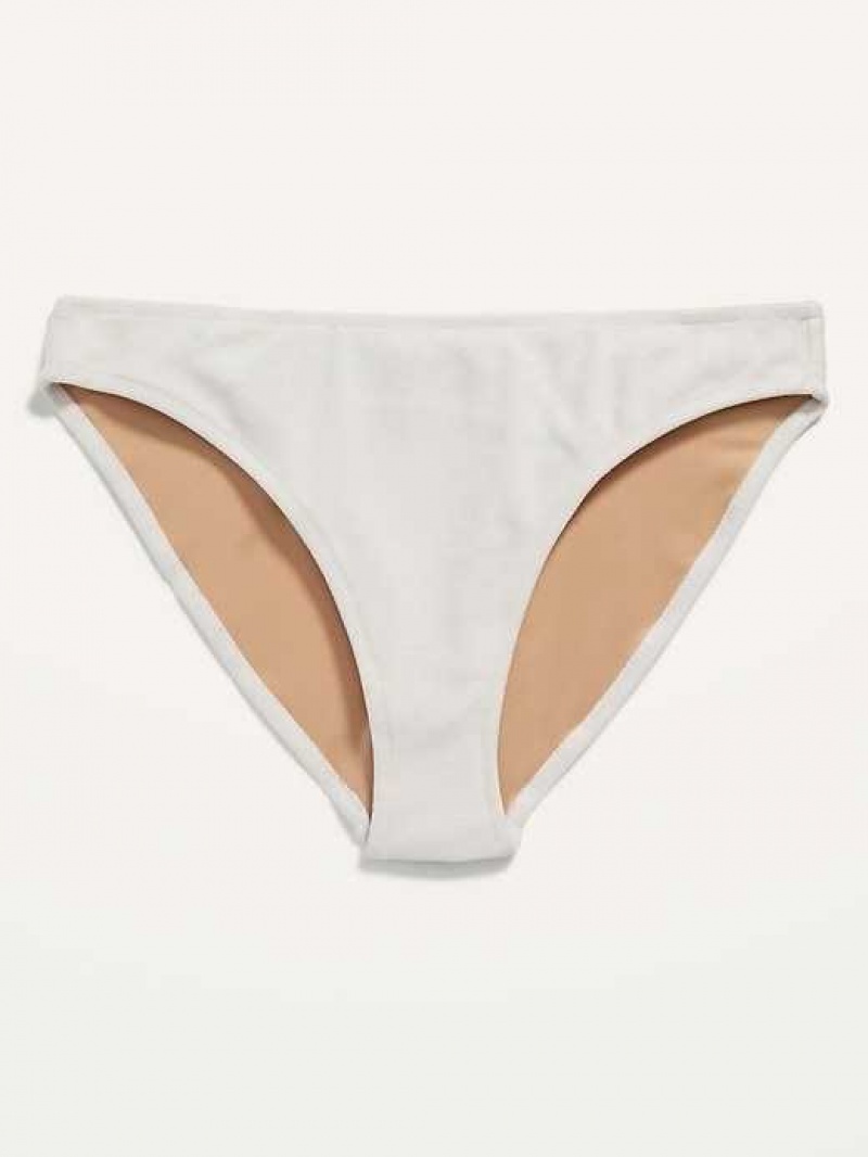 Old Navy Terry Classic Bikini Swim Bottoms Creme De La Creme | MJO839056