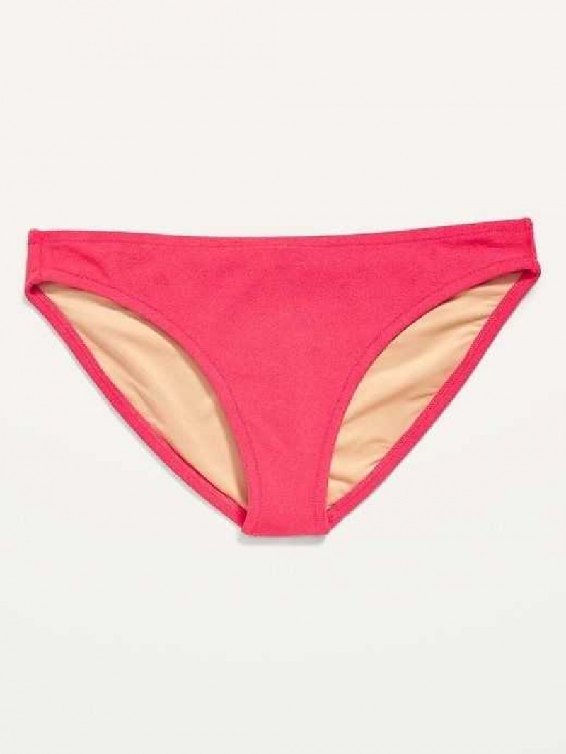 Old Navy Terry Classic Bikini Swim Bottoms Dark Red | IWH730584