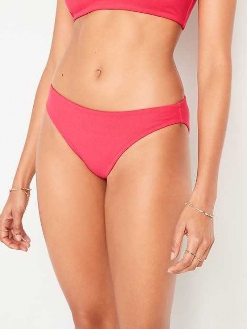 Old Navy Terry Classic Bikini Swim Bottoms Dark Red | IWH730584