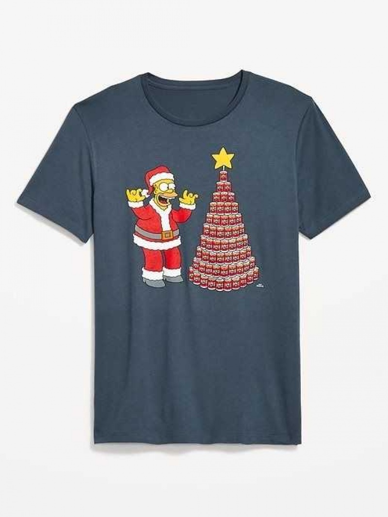 Old Navy The Simpsons Gender-Neutral Christmas T-Shirt Deep Green | DCX701839