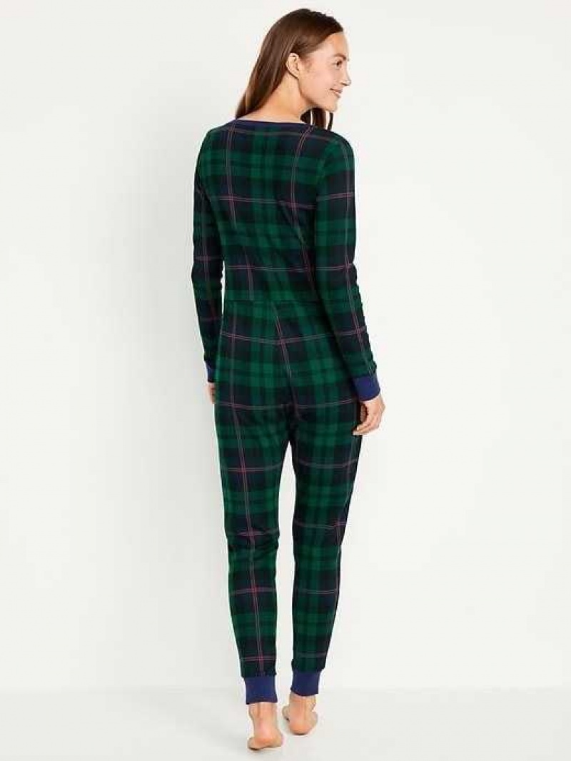 Old Navy Thermal-Knit Pajama One-Piece Black | RGW429375