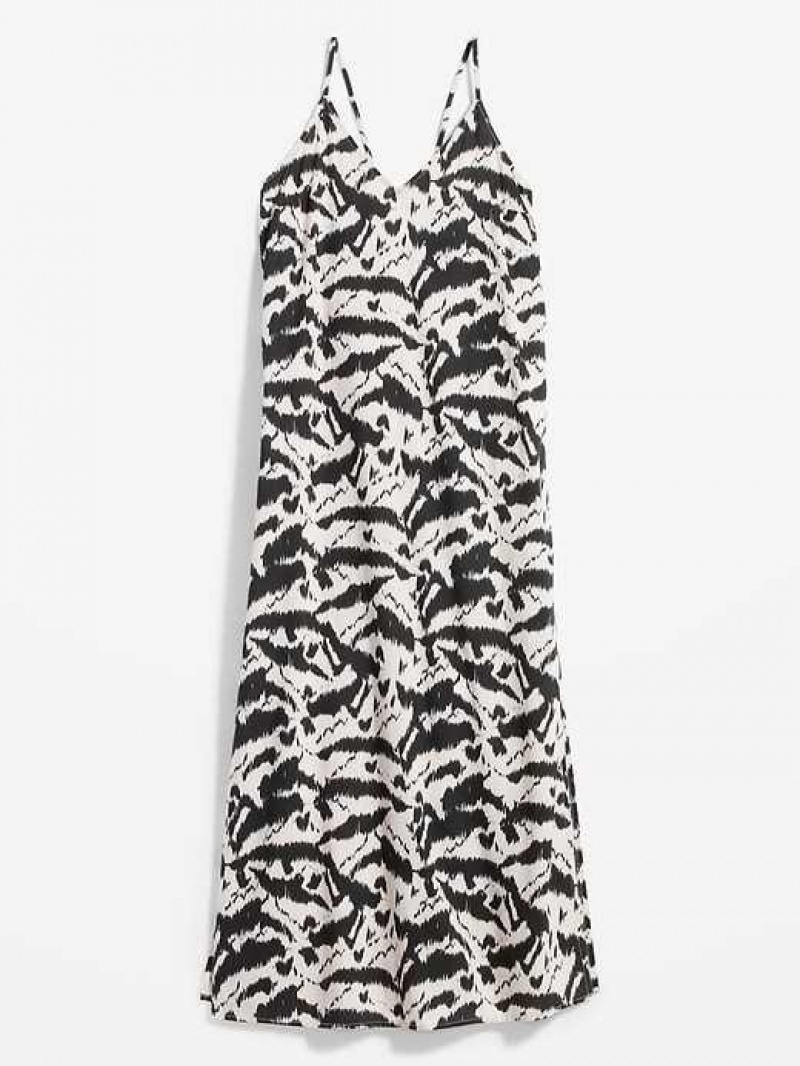 Old Navy Tie-Back Maxi Slip Dress Fierce Cats | RPV618290