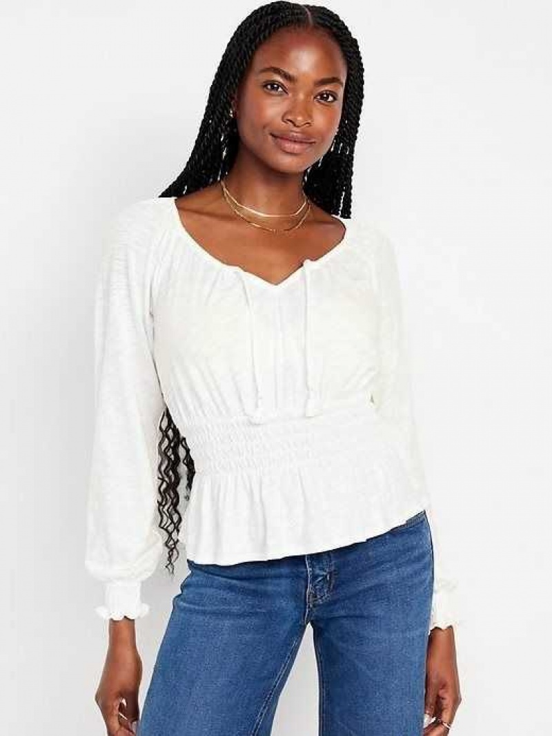 Old Navy Tie-Front Slub-Knit Top Light Blue | JHS316082