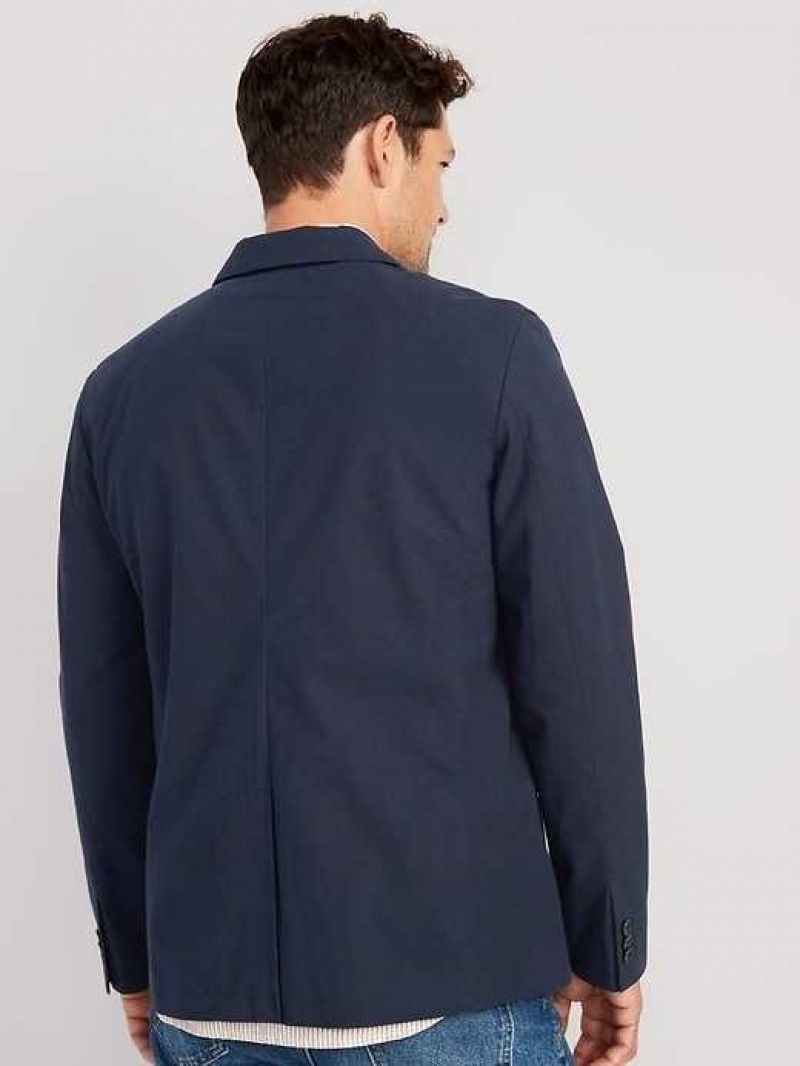 Old Navy Twill Built-In Flex Blazer Navy | CAP063925