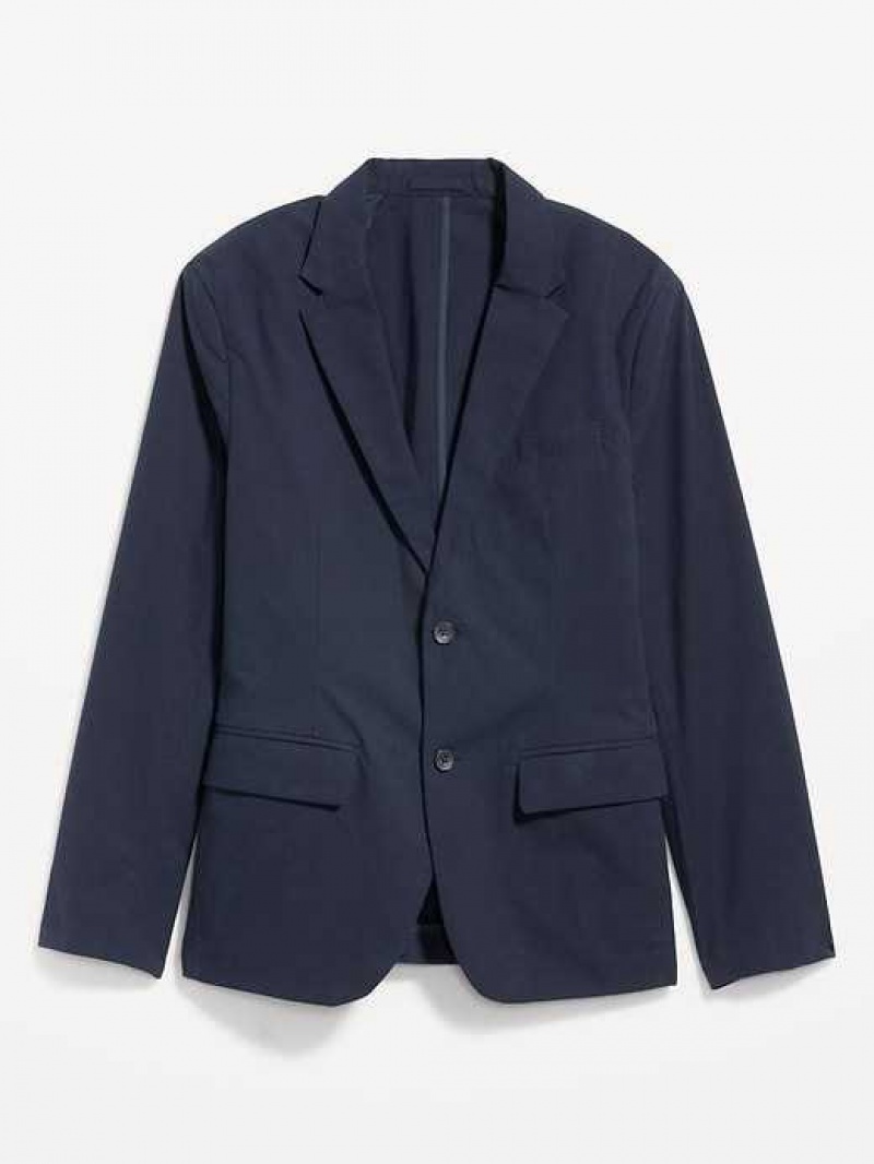 Old Navy Twill Built-In Flex Blazer Navy | CAP063925