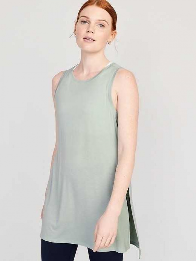 Old Navy UltraLite All-Day Sleeveless Tunic Pale Glass | RYO348601