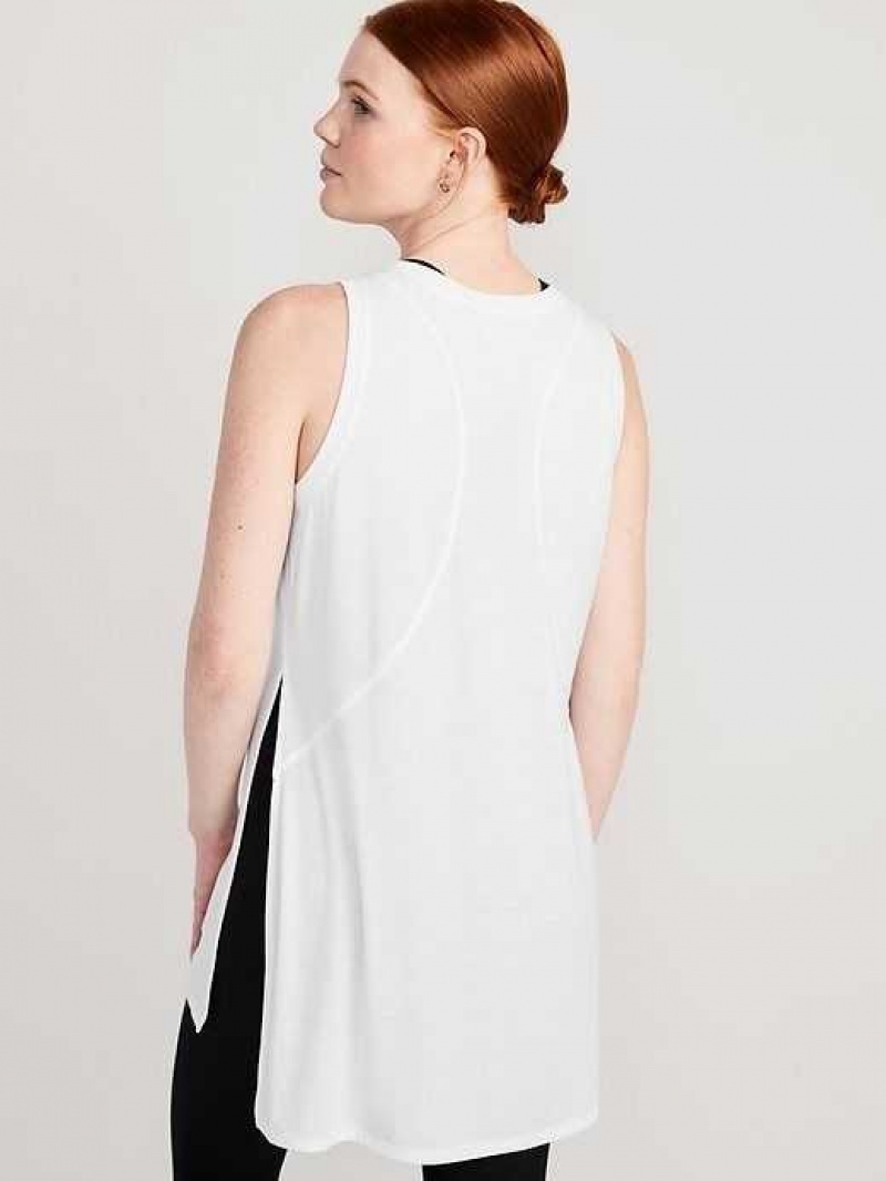 Old Navy UltraLite All-Day Sleeveless Tunic White | MGW069573