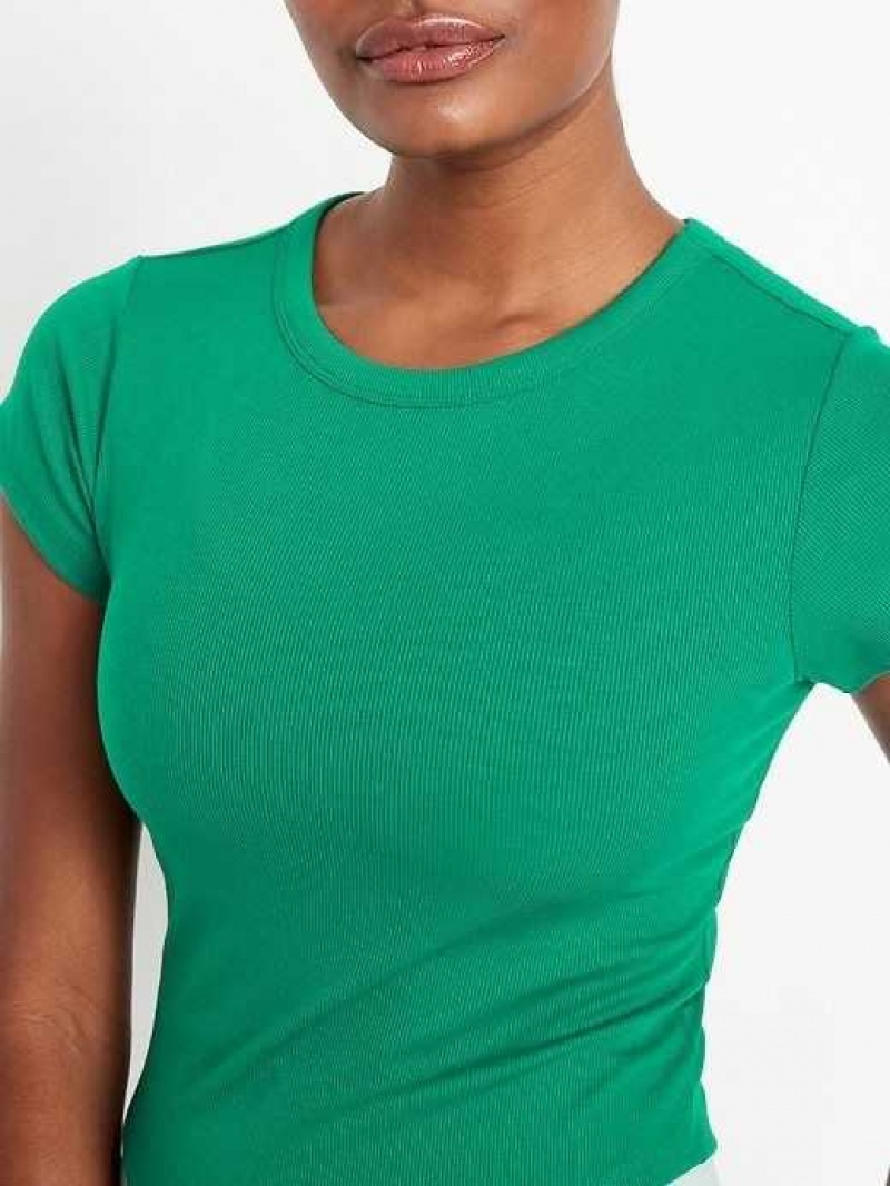 Old Navy UltraLite Cropped Rib-Knit T-Shirt Serpentine | VPS145892