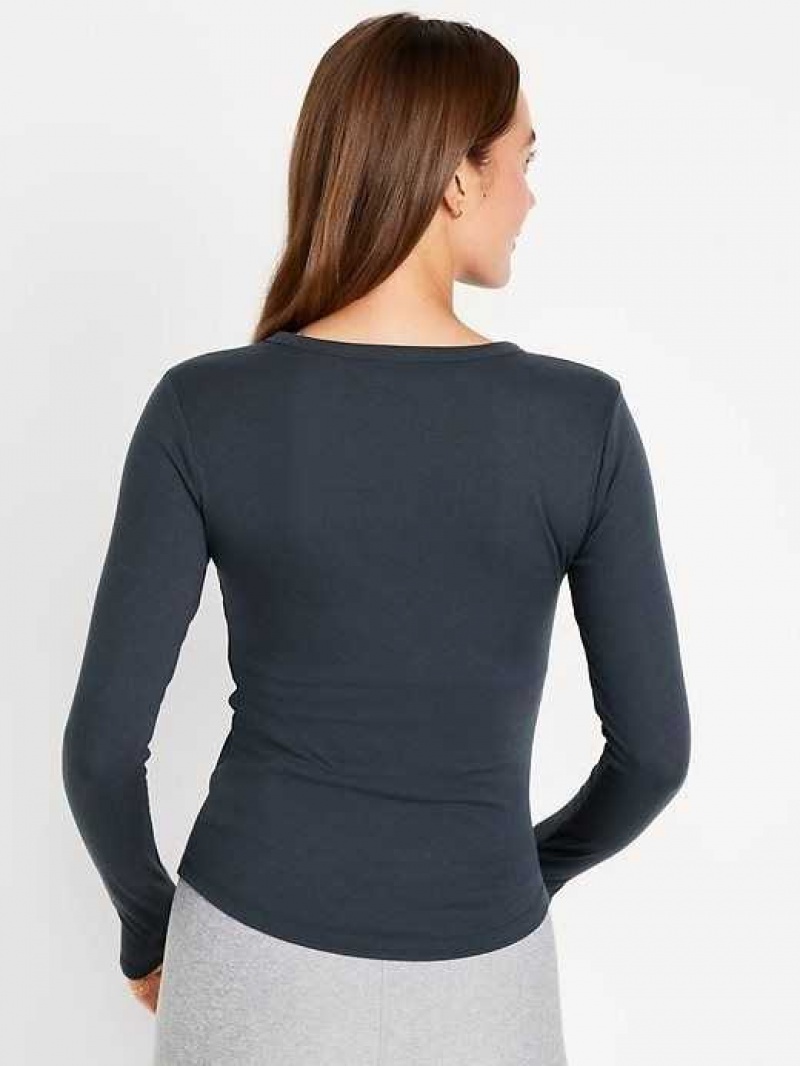 Old Navy UltraLite Fitted Rib-Knit Top Navy | VWS127548