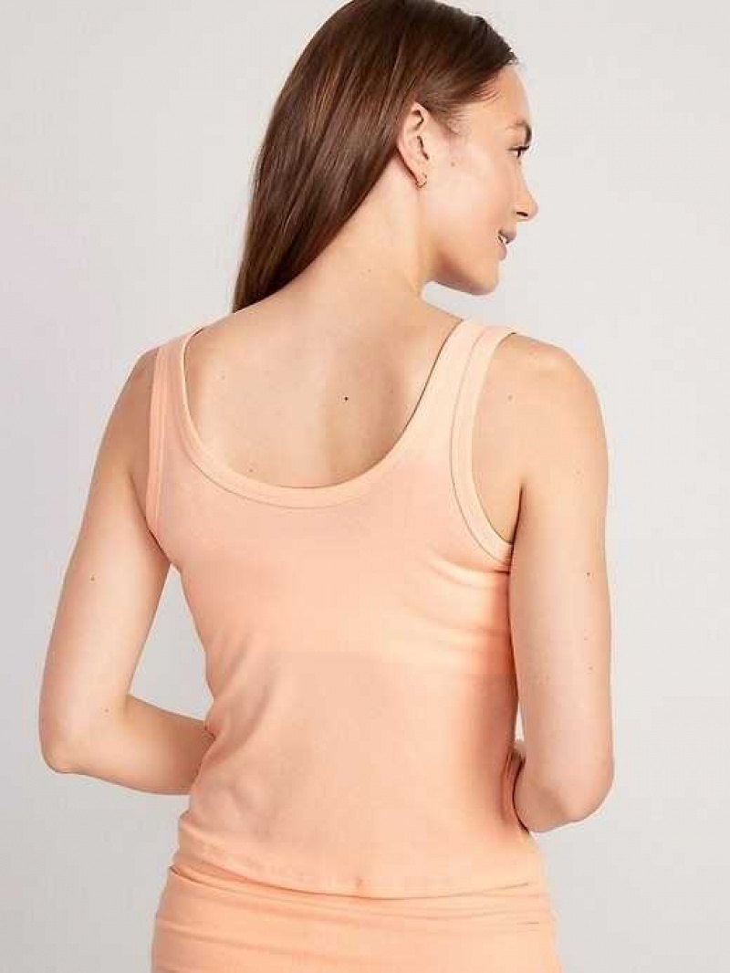 Old Navy UltraLite Rib-Knit Henley Lounge Tank Top Coral | IOT916472