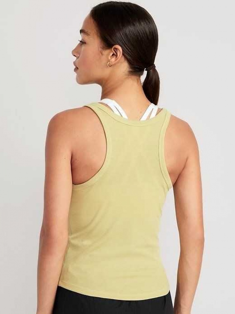 Old Navy UltraLite Rib-Knit Racerback Tank Top Washed Celadon | TWG562034