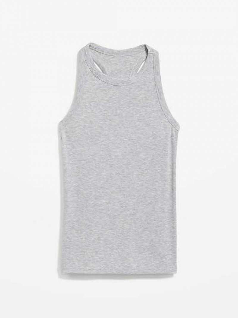 Old Navy UltraLite Rib-Knit Racerback Tank Top Grey | LIK087469