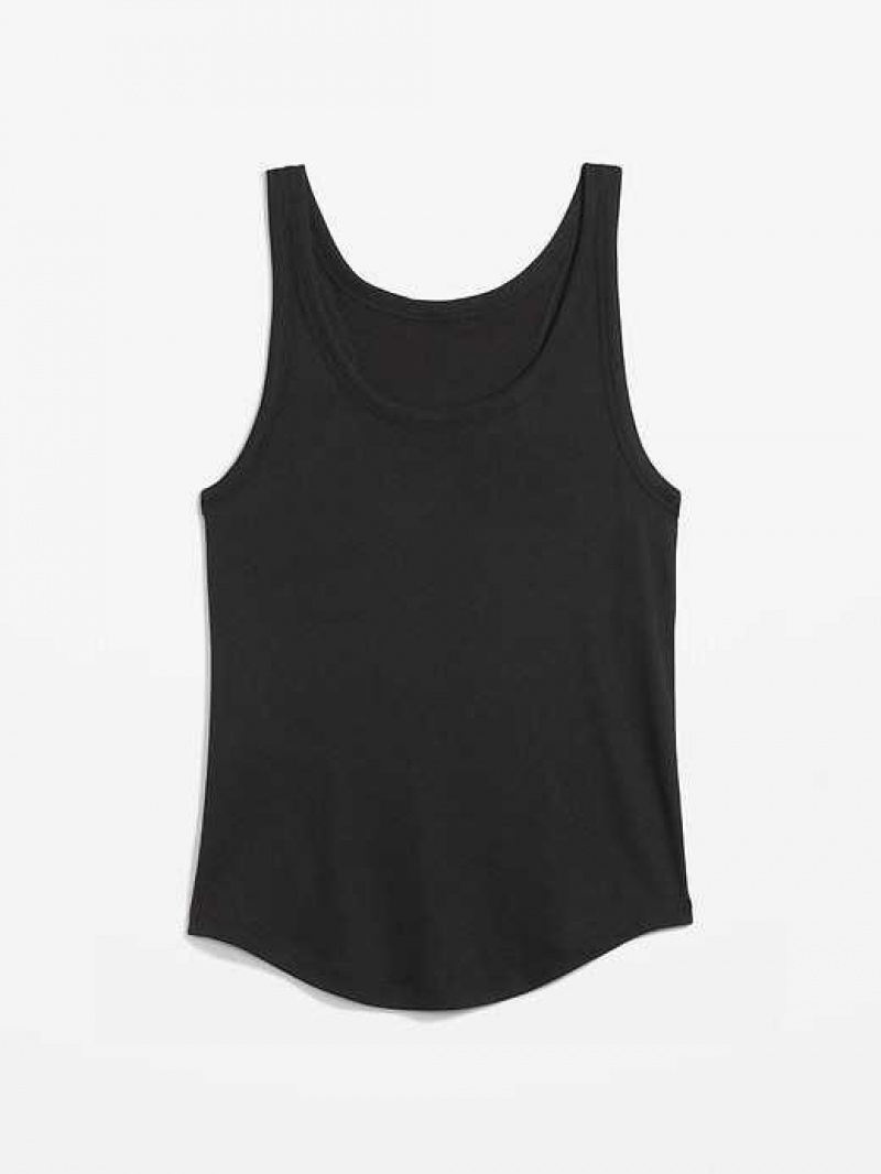 Old Navy UltraLite Rib-Knit Racerback Tank Top Black | YOF427590