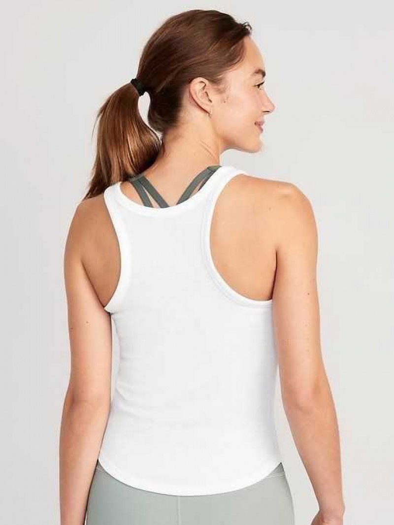 Old Navy UltraLite Rib-Knit Racerback Tank Top White | JLI542316