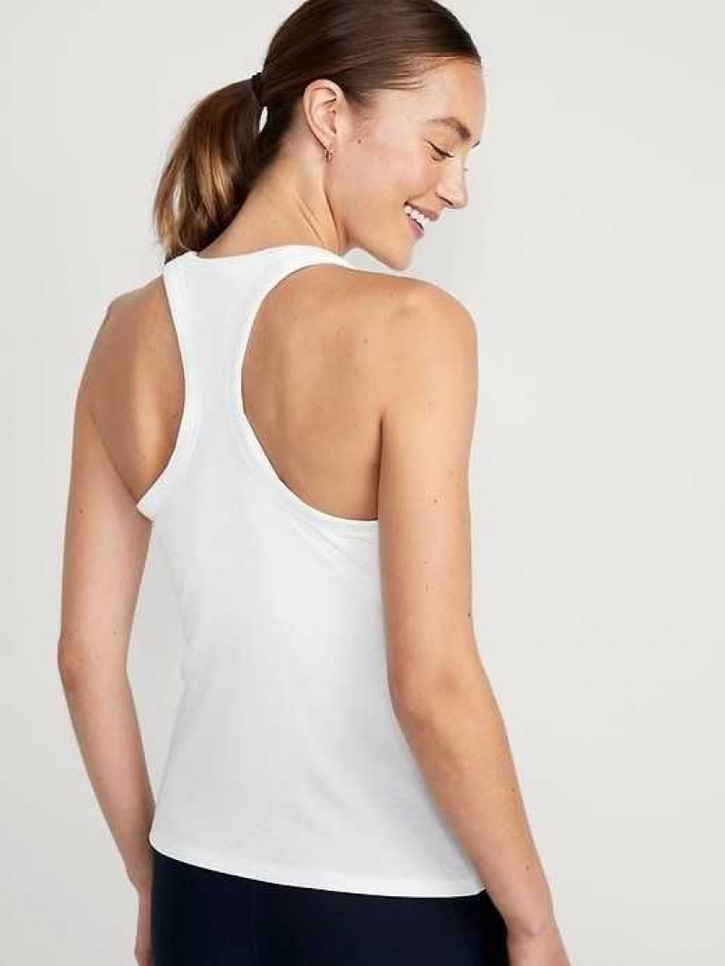 Old Navy UltraLite Rib-Knit Racerback Tank Top White | EMY518724