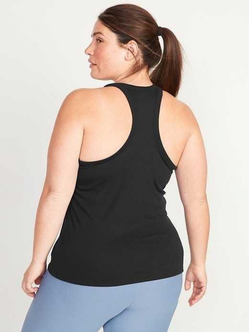 Old Navy UltraLite Rib-Knit Racerback Tank Top 2-Pack Black | DFG594016