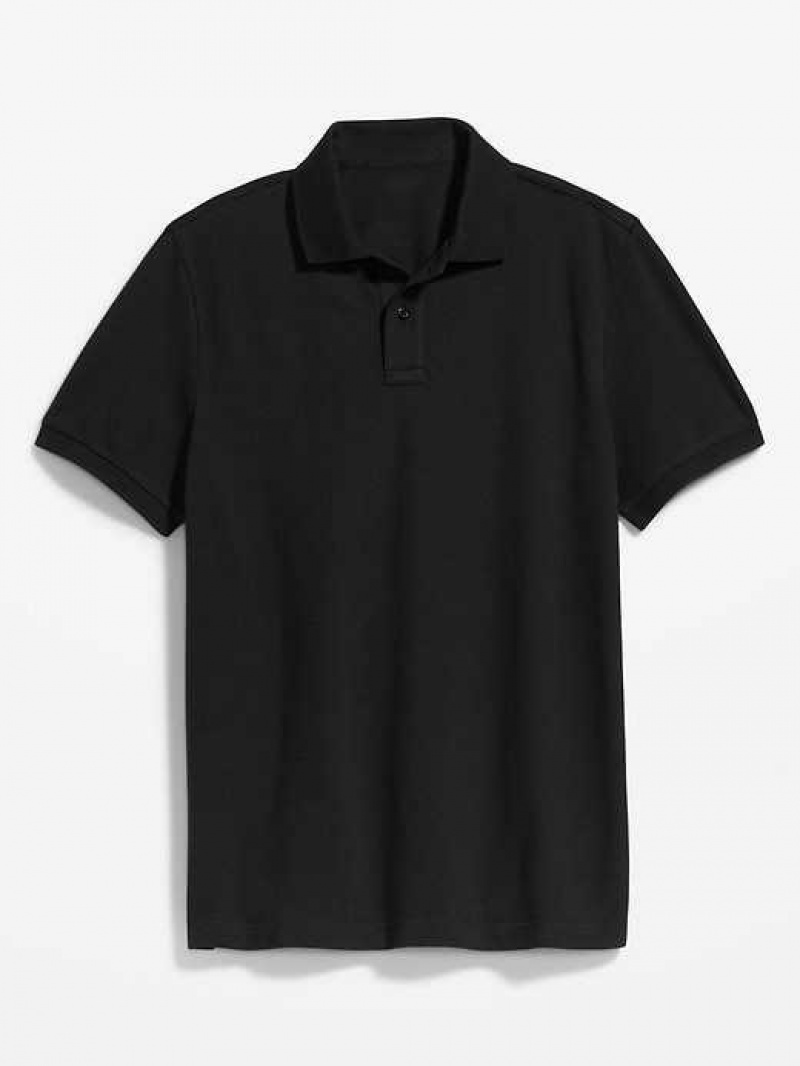 Old Navy Uniform Pique Polo Black | GOB302468