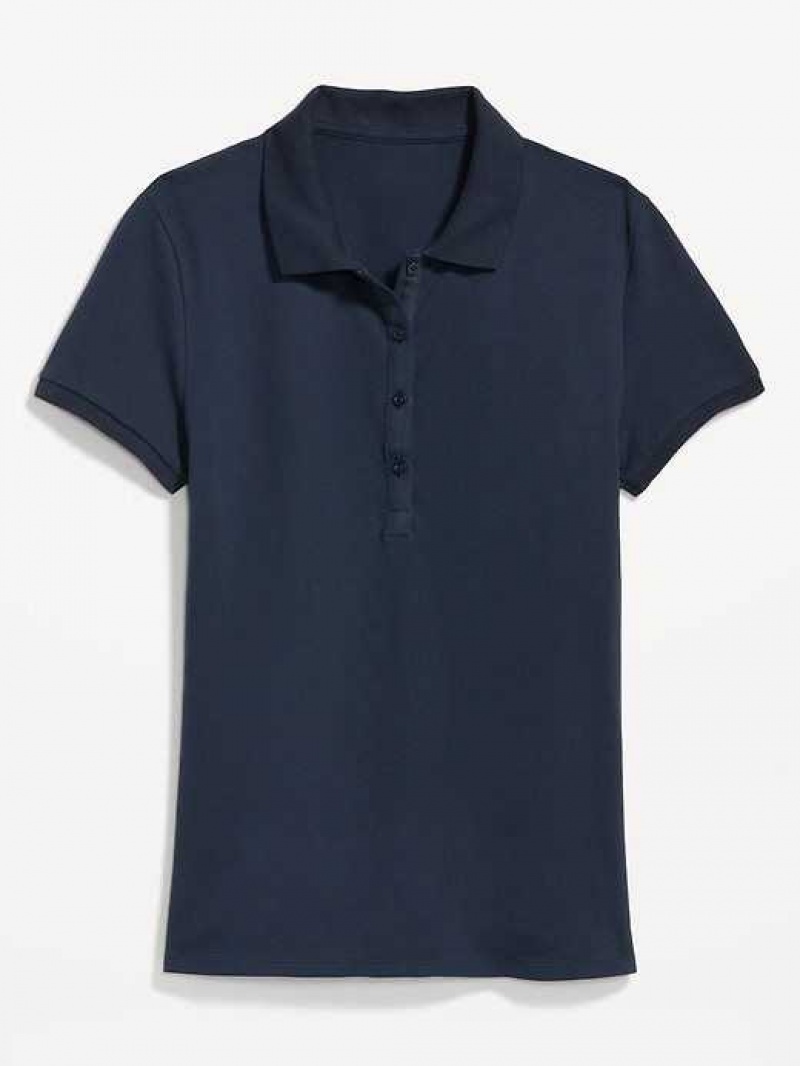 Old Navy Uniform Pique Polo Blue | CRQ608452