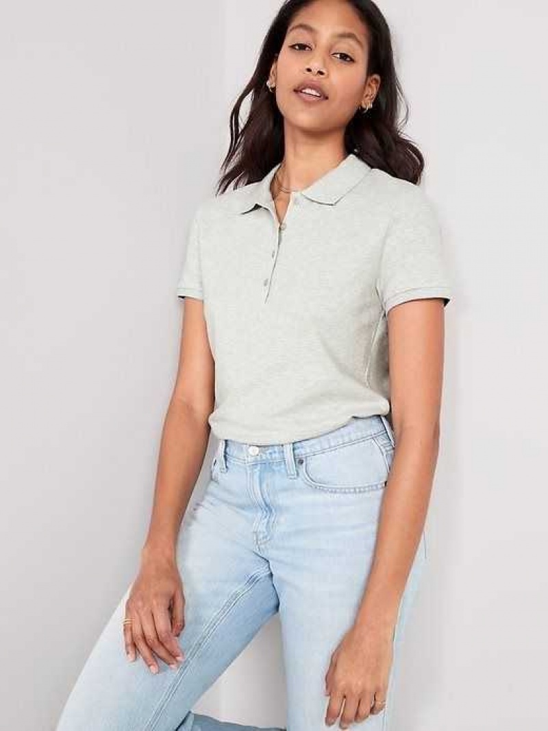 Old Navy Uniform Pique Polo Light Grey | NOD714298