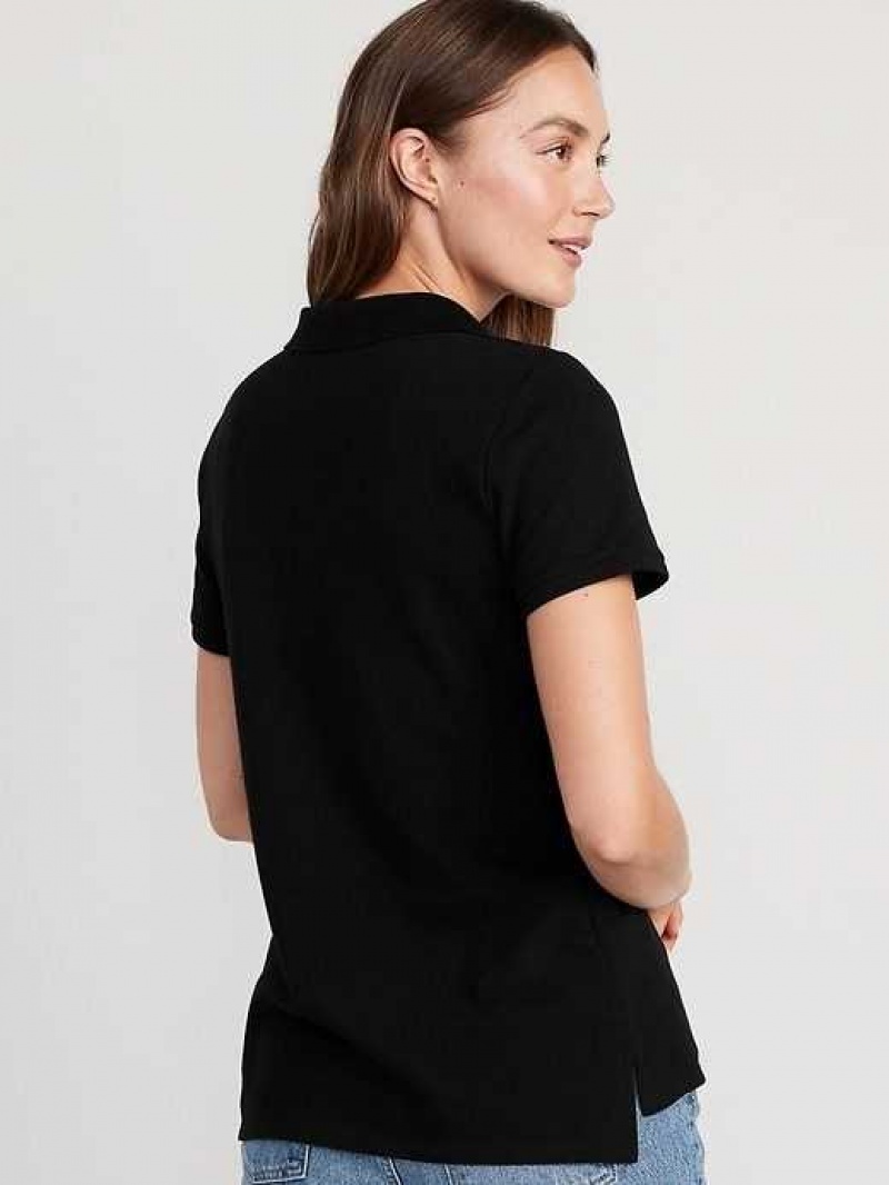 Old Navy Uniform Pique Polo Shirt Black | NZT413075