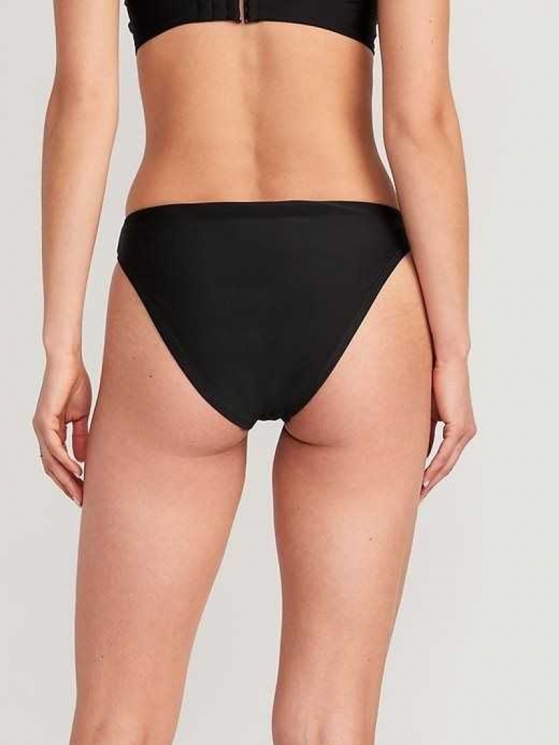 Old Navy V-Front French-Cut Bikini Swim Bottoms Black | KMV741036