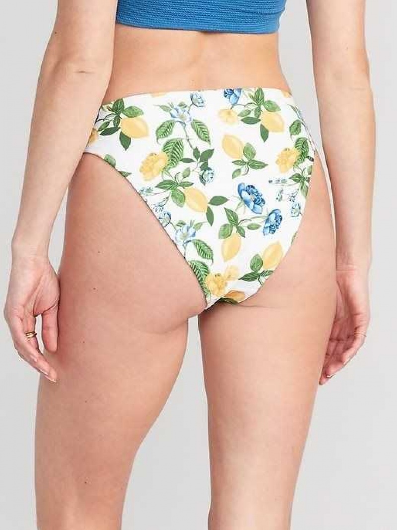 Old Navy V-Front French-Cut Bikini Swim Bottoms Lemons | FRO370459