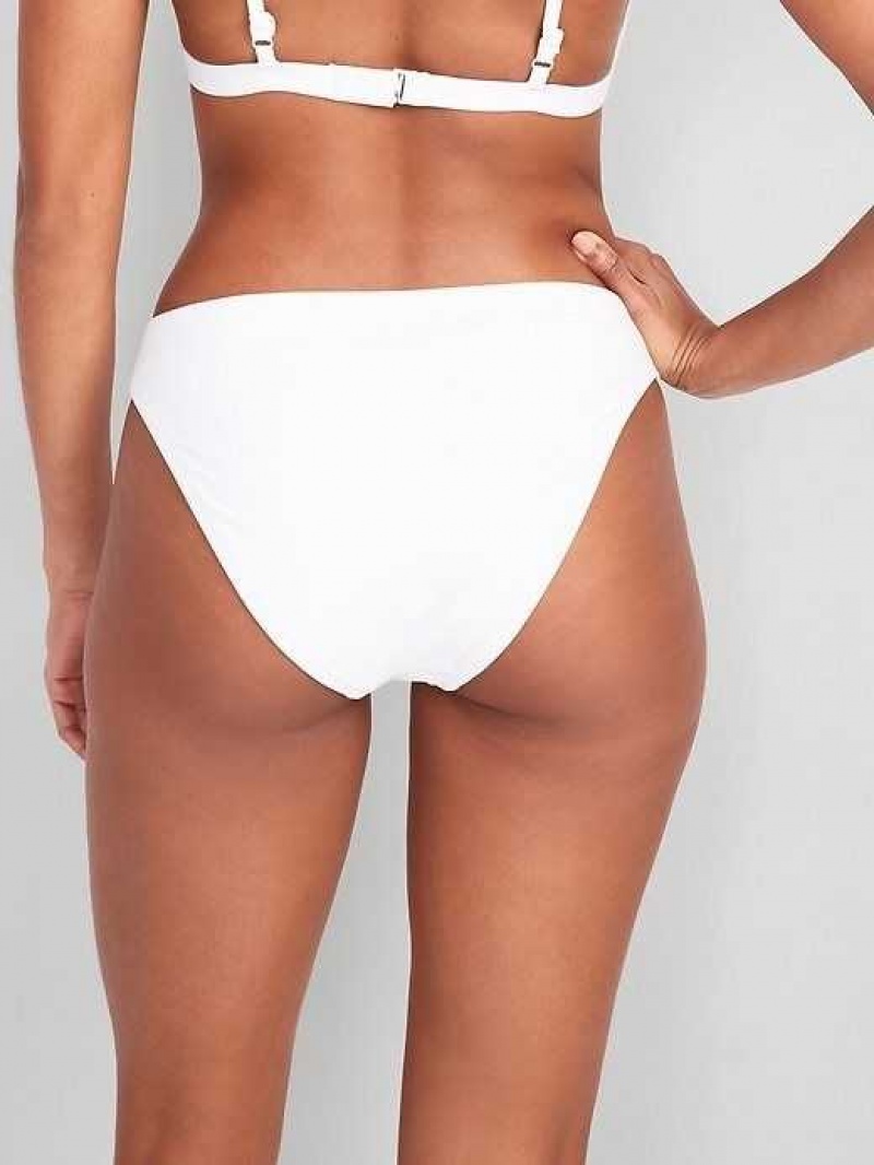 Old Navy V-Front French-Cut Bikini Swim Bottoms White | BUQ431956