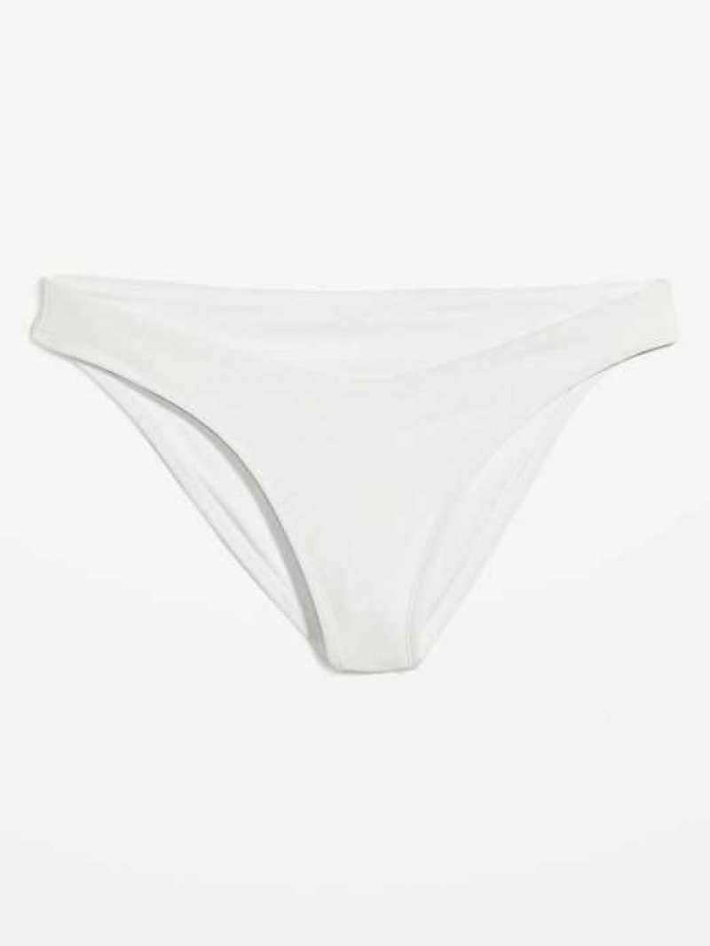 Old Navy V-Front French-Cut Bikini Swim Bottoms White | BUQ431956