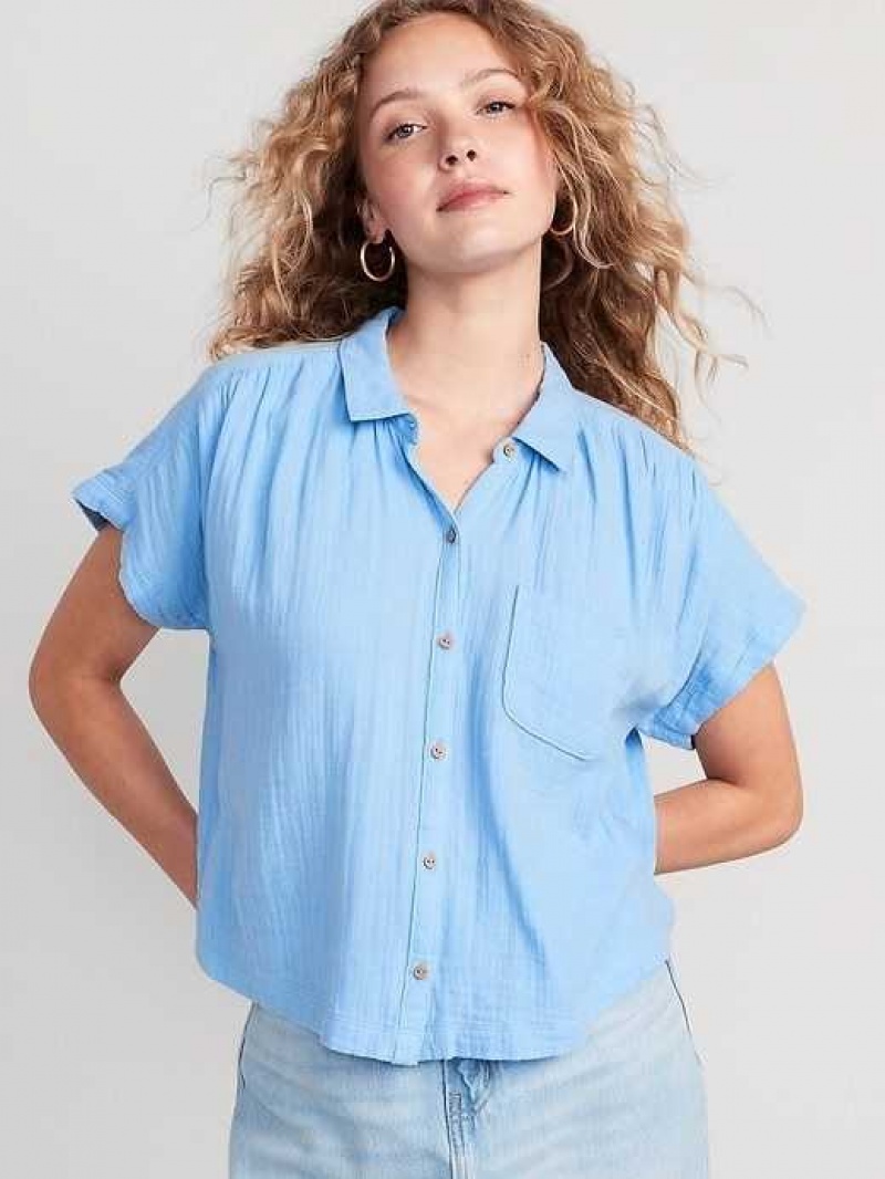 Old Navy V-Neck Dolman-Sleeve Blouse Breakwater | MNK938152