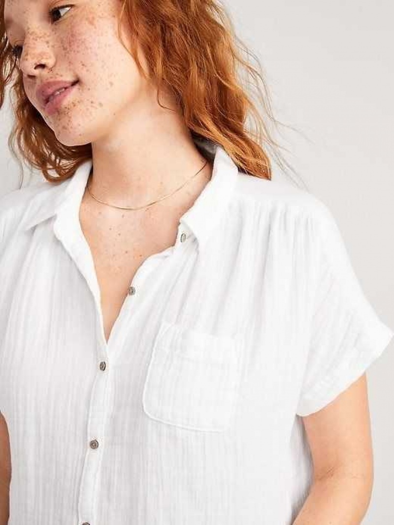 Old Navy V-Neck Dolman-Sleeve Blouse White | RMA320546