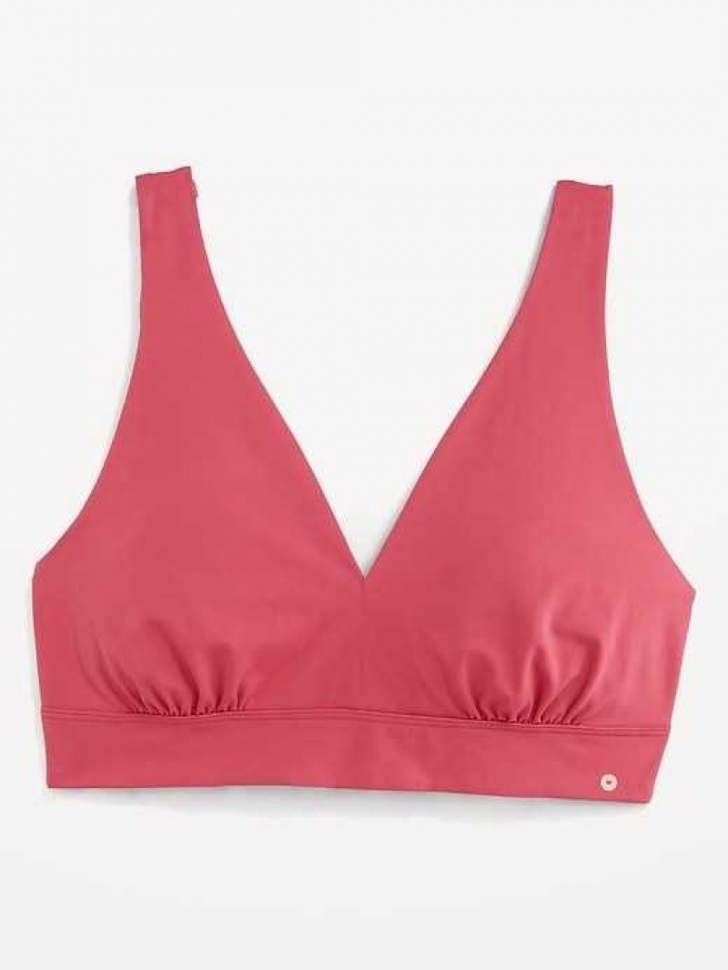 Old Navy V-Neck No-Show Bralette Top Lotus Blossom | KIP261983