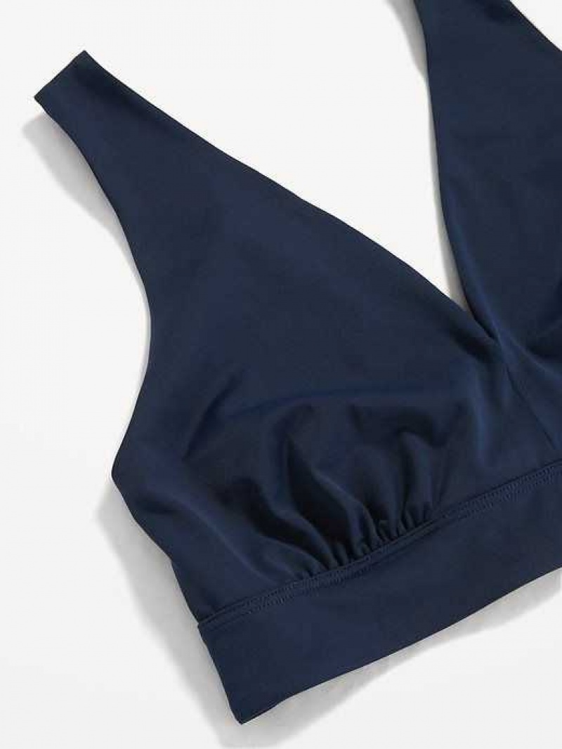 Old Navy V-Neck No-Show Bralette Top Navy | LTC095264