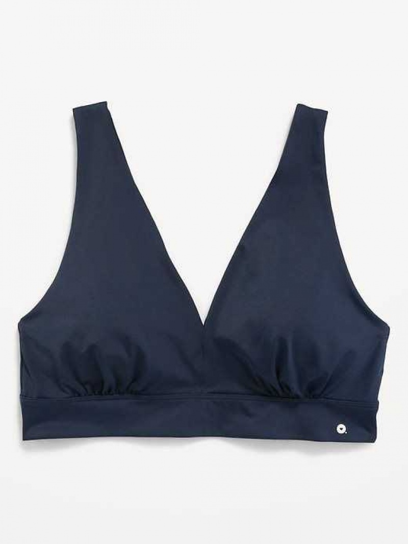 Old Navy V-Neck No-Show Bralette Top Navy | LTC095264