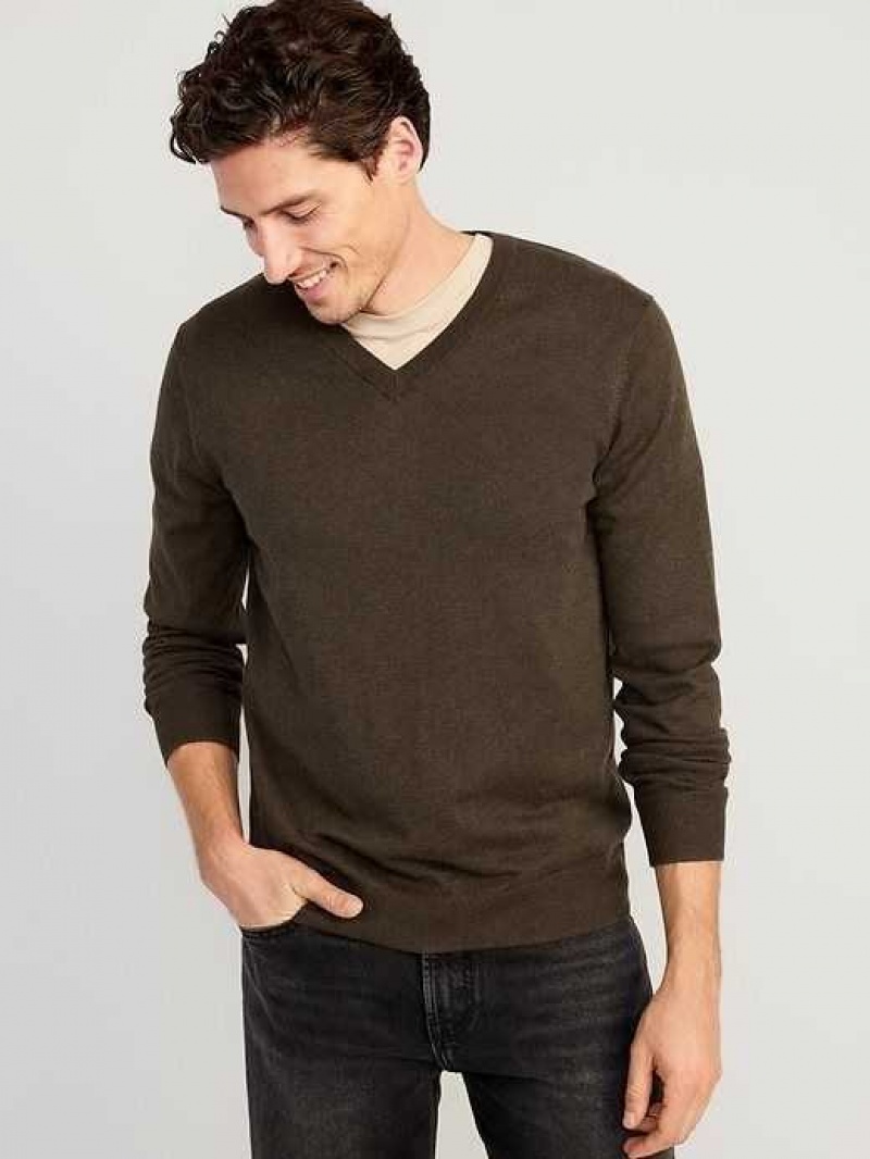 Old Navy V-Neck Sweater Brown | UJO461273