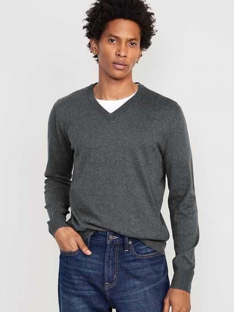 Old Navy V-Neck Sweater Dark Grey | CXY283617