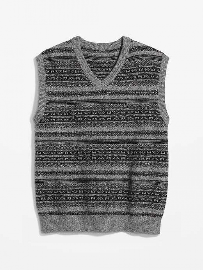 Old Navy V-Neck Sweater Vest Grey | CIN240958