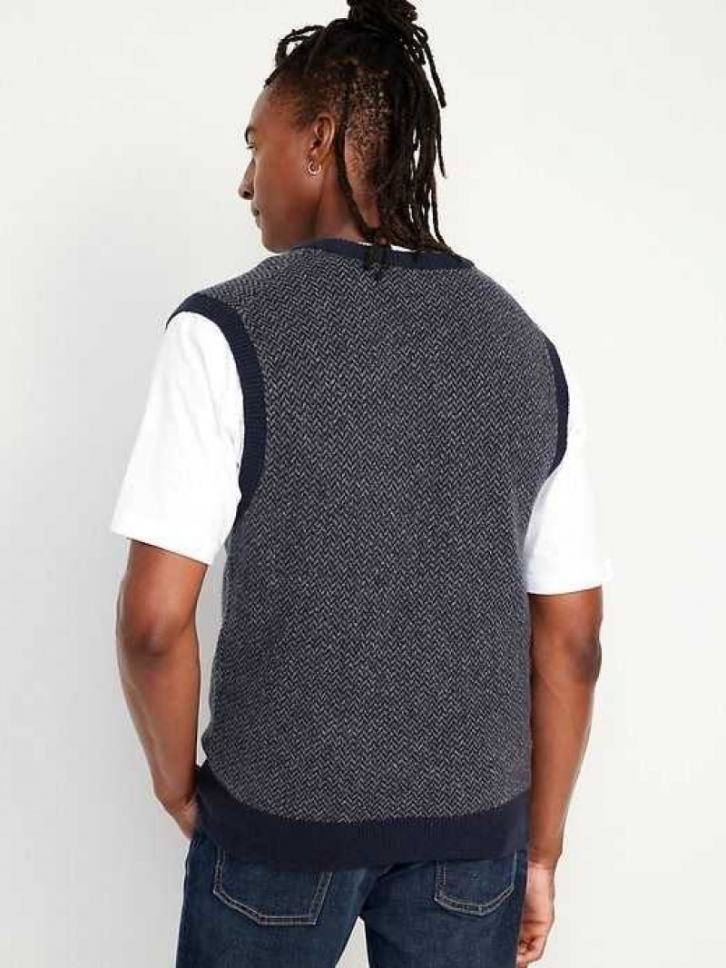 Old Navy V-Neck Sweater Vest Grey | HWT196837