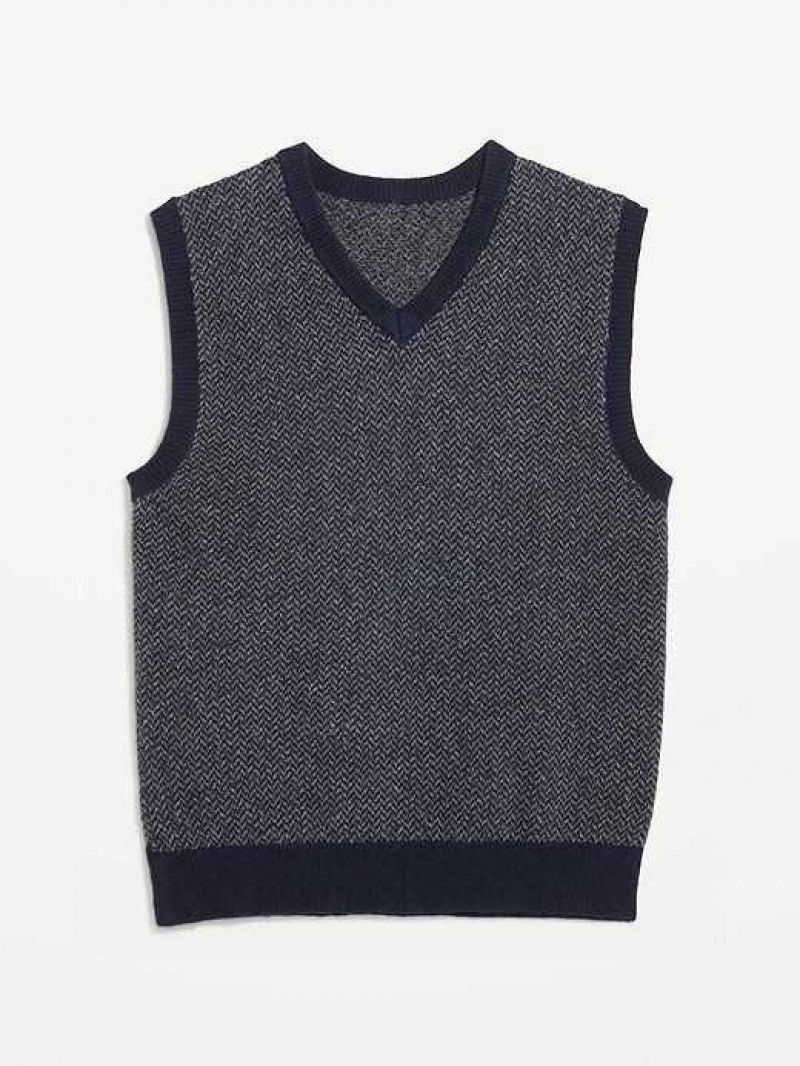 Old Navy V-Neck Sweater Vest Grey | HWT196837