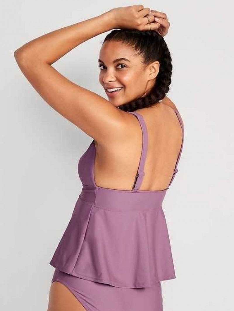 Old Navy V-Neck Swing Tankini Swim Top Damask | QBY926513