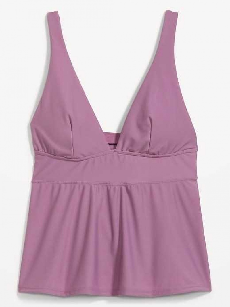 Old Navy V-Neck Swing Tankini Swim Top Damask | QBY926513