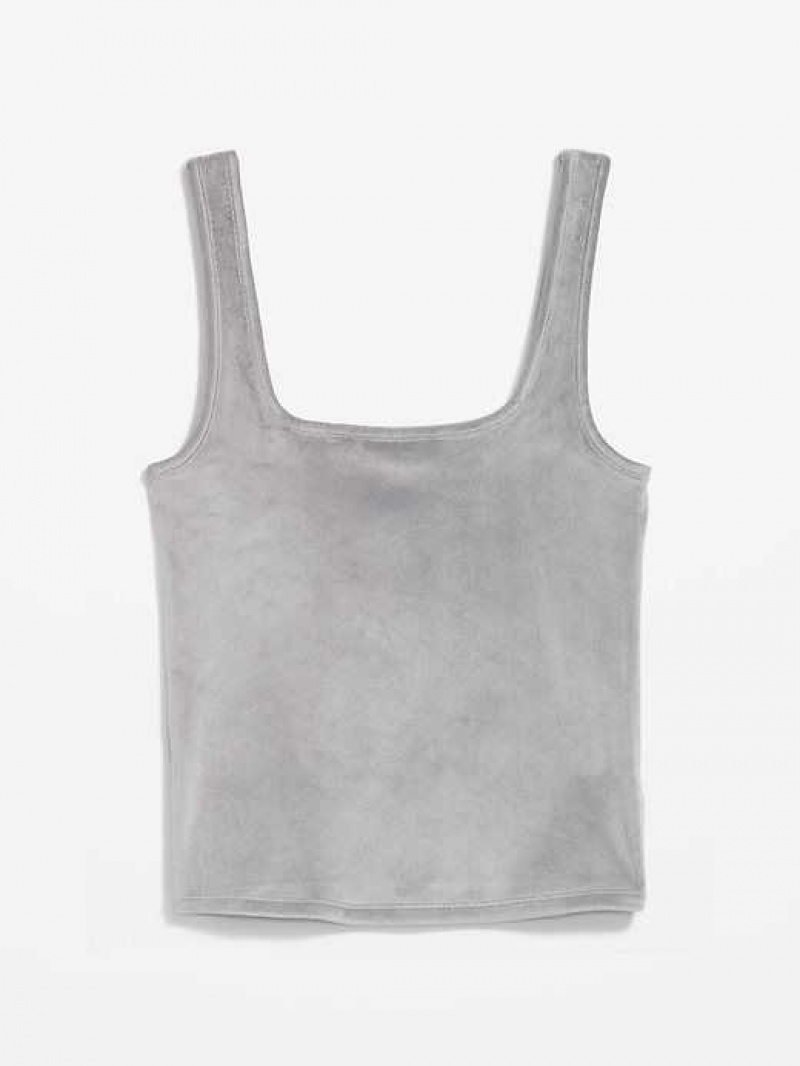 Old Navy Velour Pajama Tank Top Cinder Smoke | HRW672015