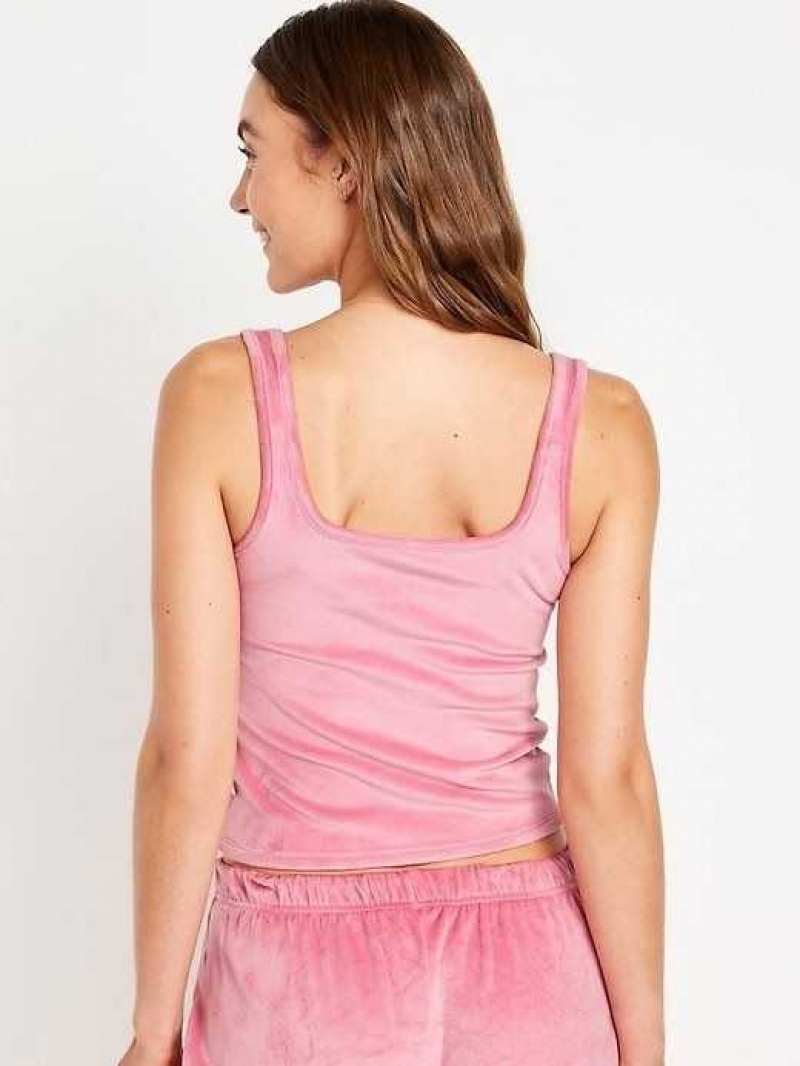 Old Navy Velour Pajama Tank Top Rose Gold | QDI467803