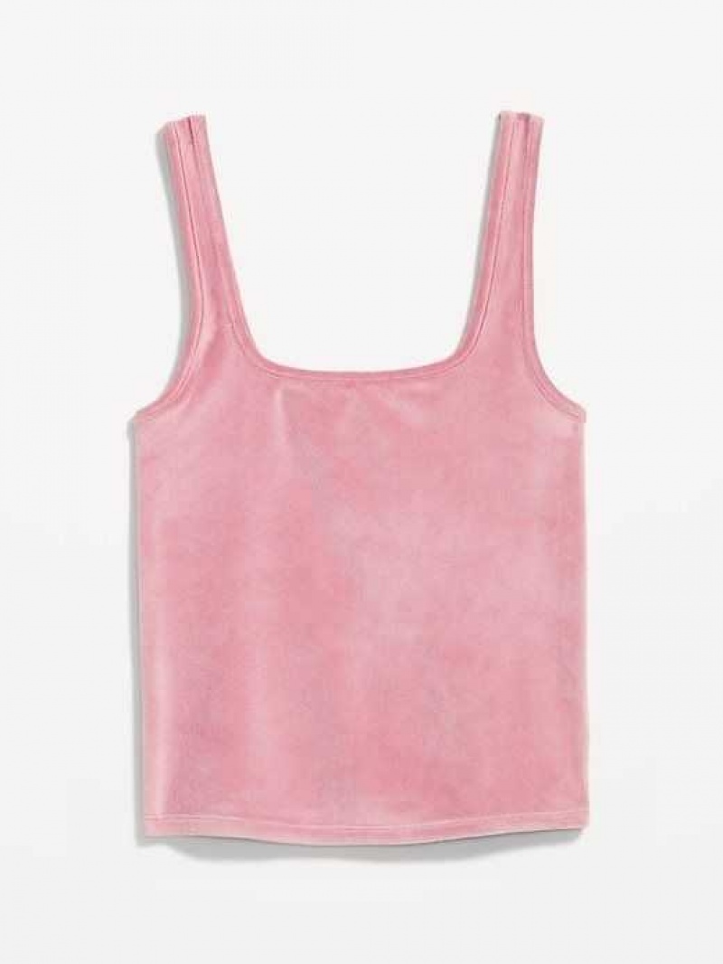 Old Navy Velour Pajama Tank Top Rose Gold | QDI467803