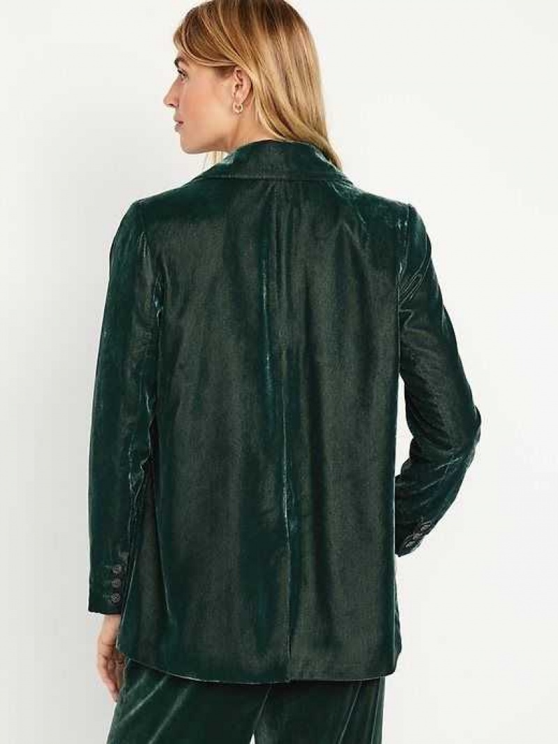 Old Navy Velvet Blazer Dark Bottle | KLG420593