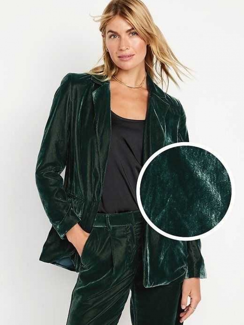 Old Navy Velvet Blazer Dark Bottle | KLG420593