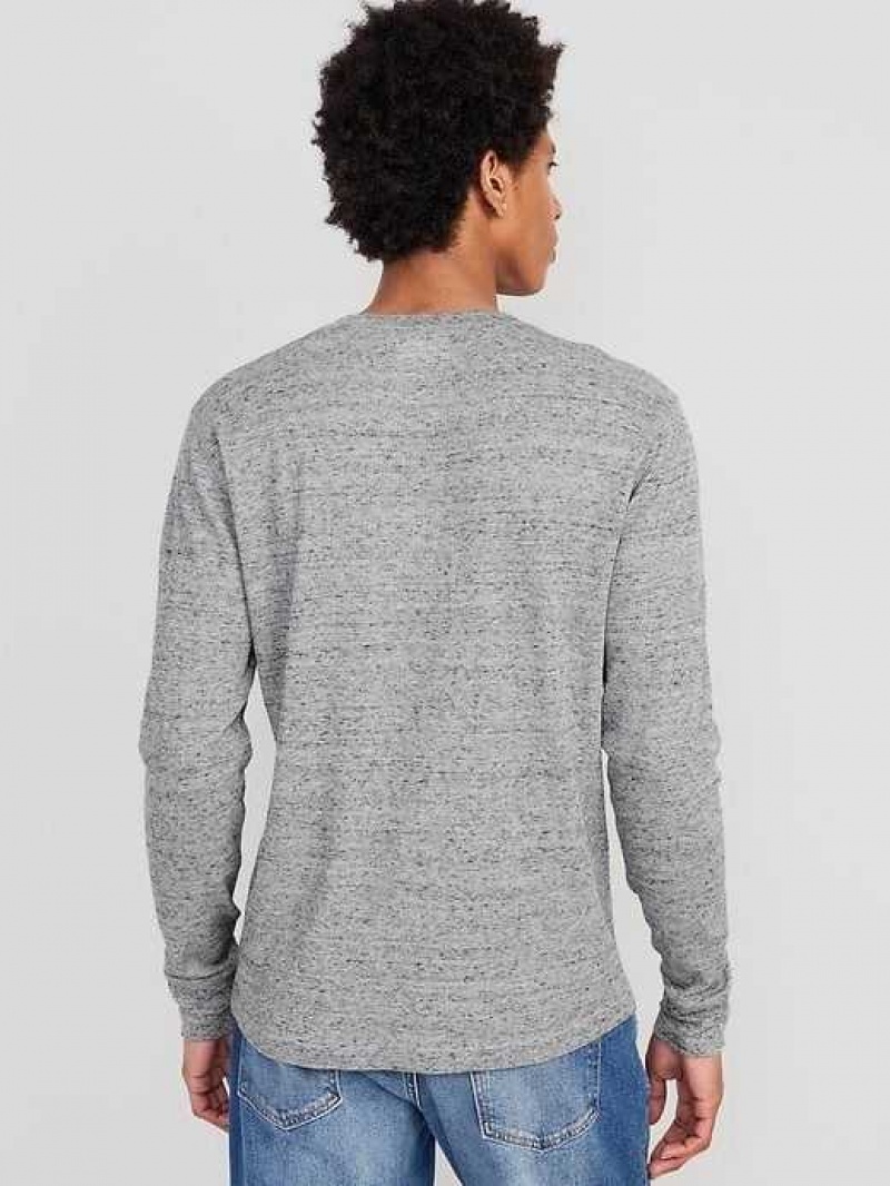 Old Navy Waffle-Knit Built-In Flex Henley T-Shirt 2-Pack Navy / Grey | YMT760254